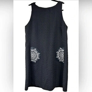 Desigual by Christian Lacroix sleeveless mini dress size 44, black, Retro 70s
